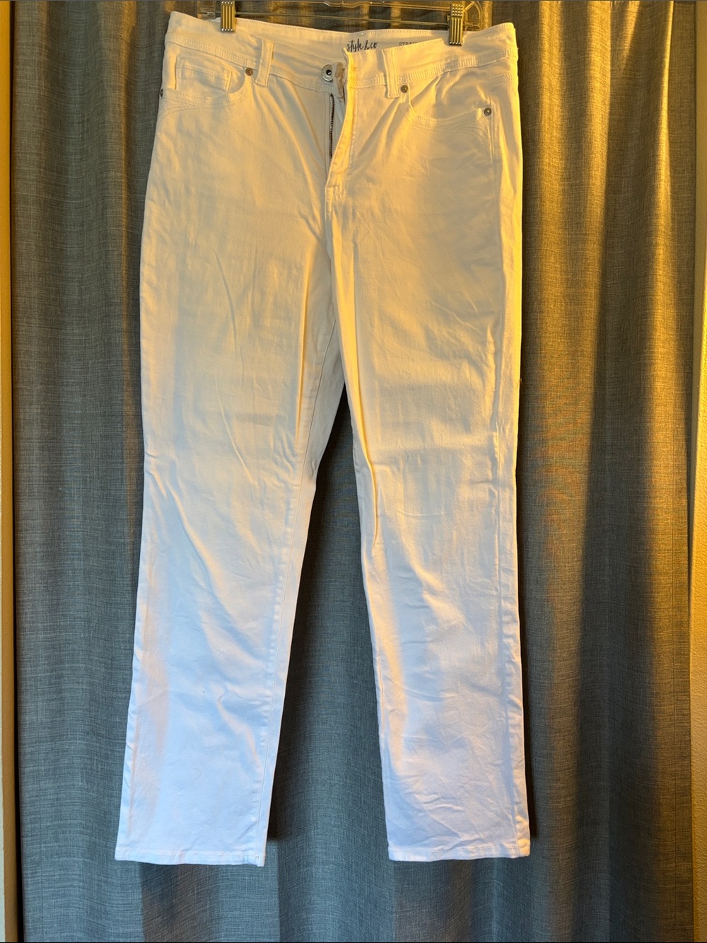 Style & Co. White Straight Leg Pants